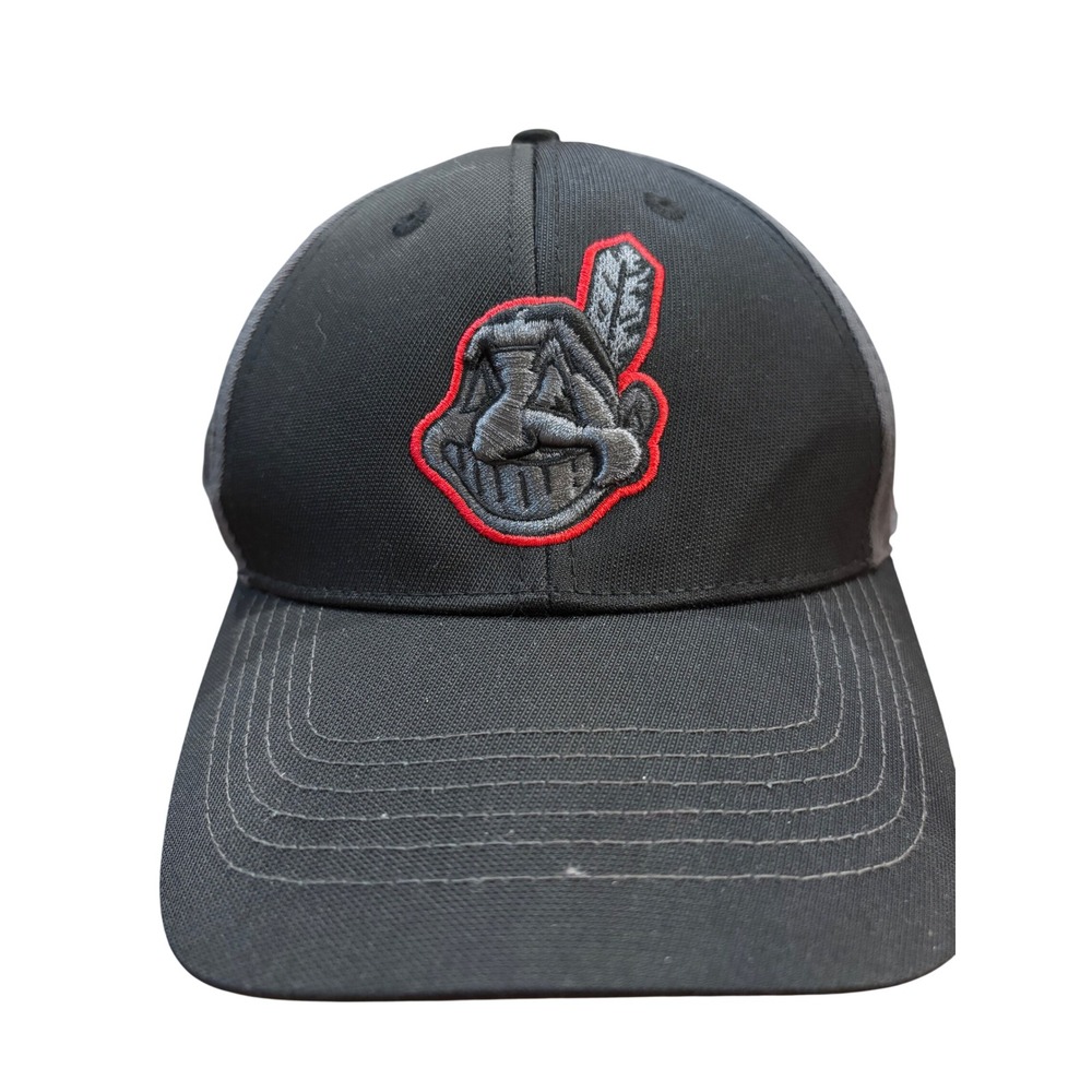 Fan Favorite Cleveland Indians Chief Wahoo MLB Baseball Cap Black OSFA